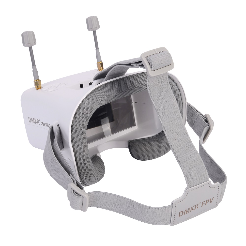 Drone Racing Receiver - Kacamata FPV Original 008D PRO Putih