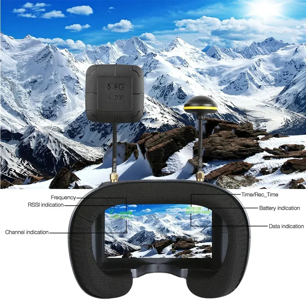 Kacamata FPV DP 5.8G LS-008D 4 - Drone Racing Goggles ulasan dan harga